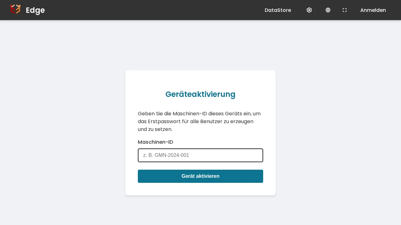 Aktivierung des Geräts